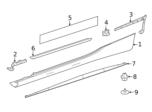 Exterior Trim - Pillars for 2019 Mercedes-Benz S63 AMG #2