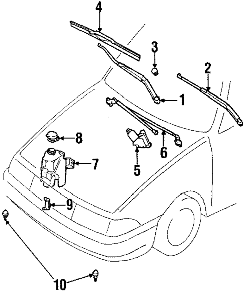 Wiper & Washer Components for 1999 Mercury Tracer #1