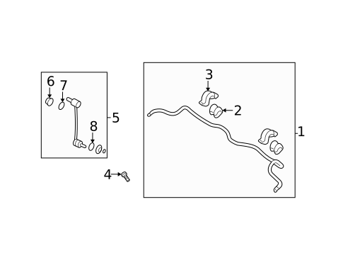 Stabilizer Bar & Components for 2009 Hyundai Sonata #0