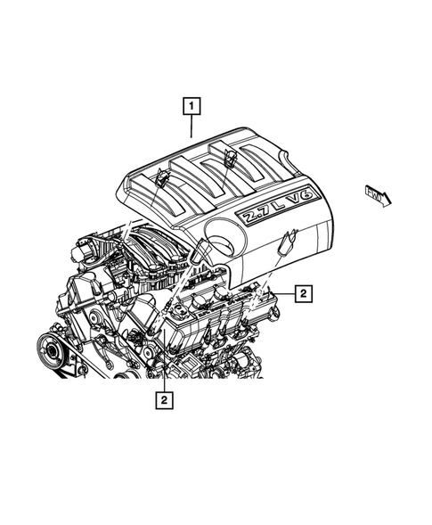 Engine Identification, Service Engines & Engine Service Kits for 2009 Dodge Journey #1