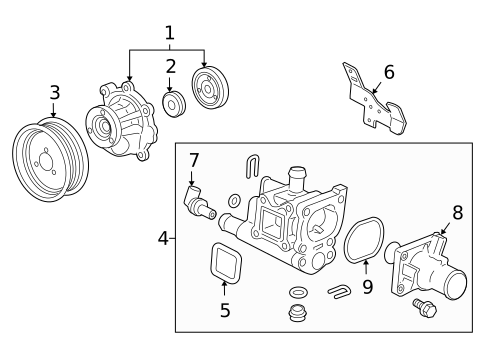 Water Pump for 2016 Chevrolet Cruze Limited #0