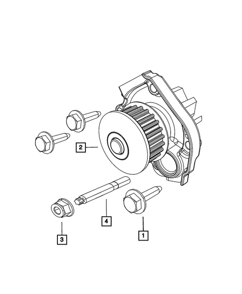 Water Pump and Related Parts for 2019 Fiat 500 #2