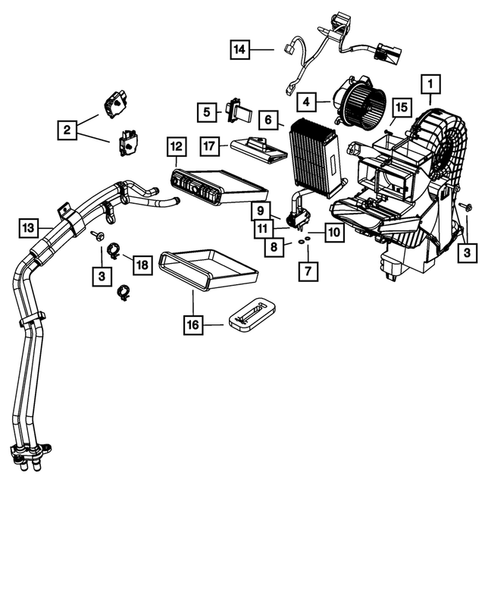 Air Conditioner and Heater Units for 2013 Dodge Grand Caravan #1