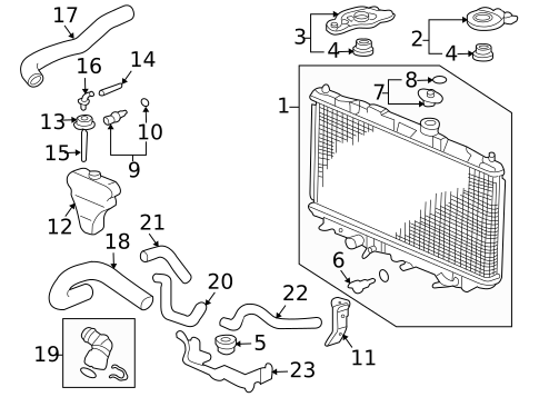 Radiator & Components for 2003 Honda Accord #1