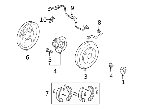 Rear Brakes for 2007 Honda Accord #2