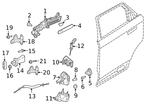 Lock & Hardware for 2022 Land Rover Range Rover Velar #1