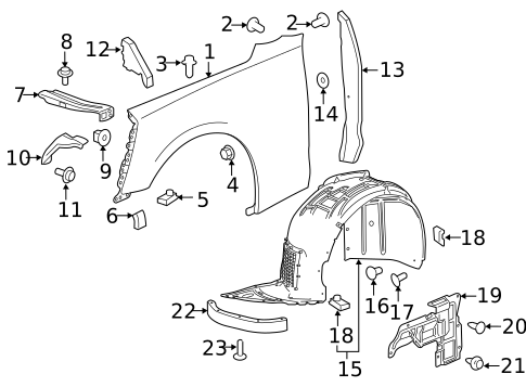Fender & Components for 2021 Chevrolet Camaro #0