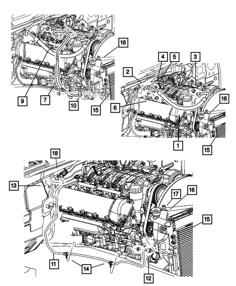 Air Conditioner and Heater Plumbing for 2010 Jeep Grand Cherokee #0