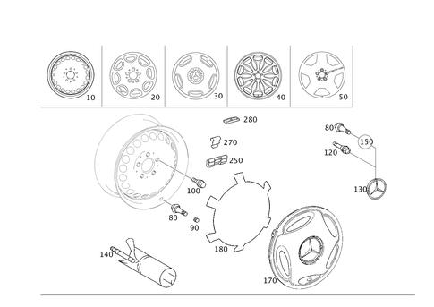 Wheels for 1998 Mercedes-Benz E430 #0
