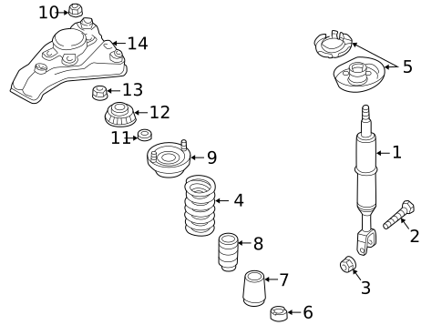 Struts & Components for 2011 Volkswagen Jetta #9