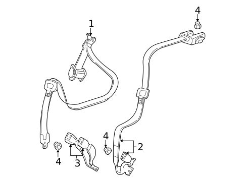 Rear Seat Belts for 2003 Chrysler Sebring #0