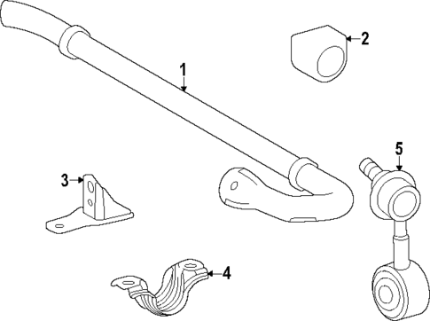 Stabilizer Bar & Components for 2025 Toyota Tacoma #1