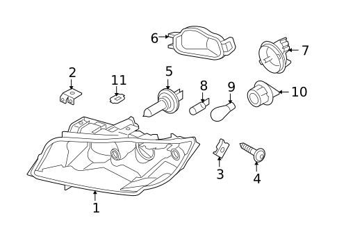Headlamp Components for 2007 BMW 335xi #0