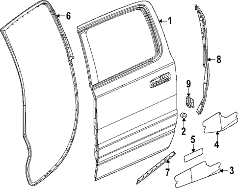 Door & Components for 2025 Ram 1500 #1
