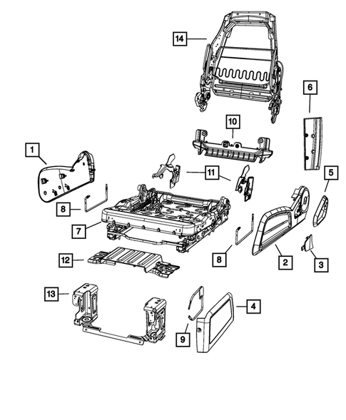 Front Seats - Adjusters, Recliners, Shields and Risers for 2010 Chrysler PT Cruiser #2