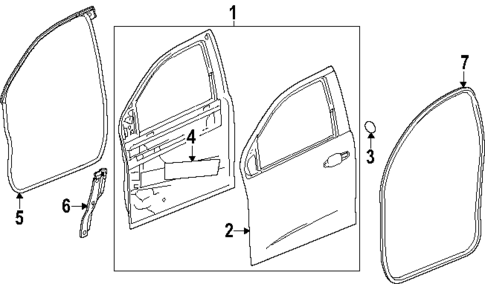 Door & Components for 2023 Chevrolet Colorado #0