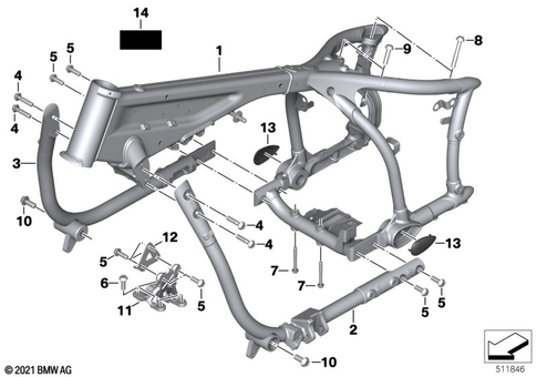 Motorcycle Frame for 2020 BMW-Motorrad R 18 B #0