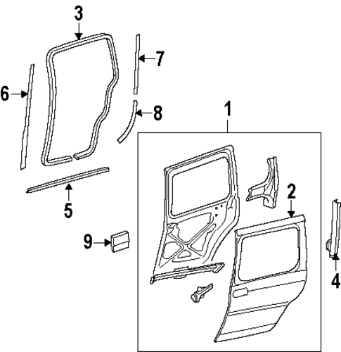 Door & Components for 1998 Oldsmobile Silhouette #0