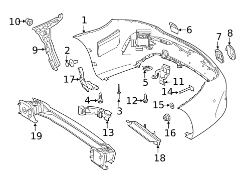 Bumper & Components - Rear for 2014 Mercedes-Benz SL65 AMG #1