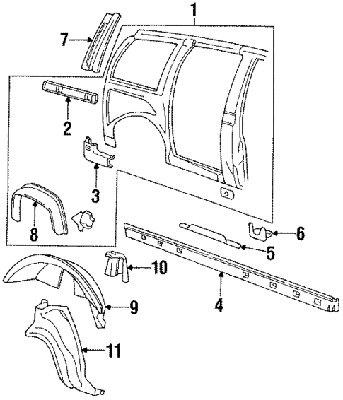 Inner Components for 1991 Pontiac Trans Sport #0