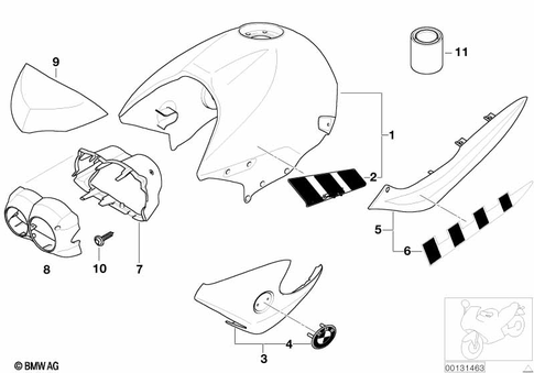 Painted Parts for 2002 BMW-Motorrad R 1150 R Roadster #2