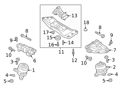 Engine & Trans Mounting for 2019 Genesis G90 #1