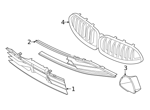 Grille & Components for 2022 BMW 840i #0
