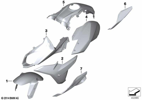 Motorcycle Trim Section, Windshield for 2017 BMW-Motorrad R 1200 RS #1