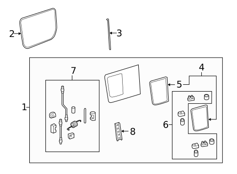 Glass - Side Door for 2010 Mercedes-Benz Sprinter 3500 #1