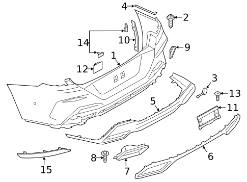 Bumper & Components - Rear for 2024 BMW 840i xDrive Gran Coupe #0