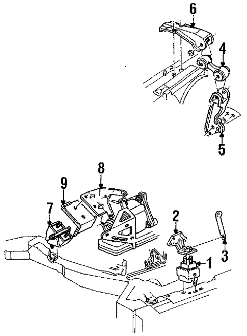 Engine & Trans Mounting for 1992 Cadillac Seville #0