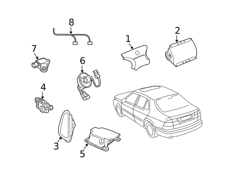 Air Bag Components for 2005 Saab 9-5 #0