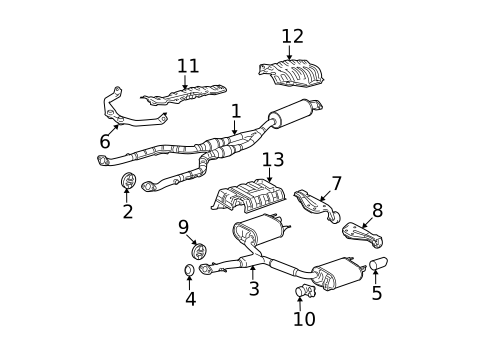 Exhaust Components for 2013 Lexus IS350 #0