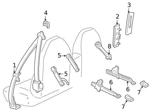 Front Seat Belts for 2001 Mazda B3000 #1