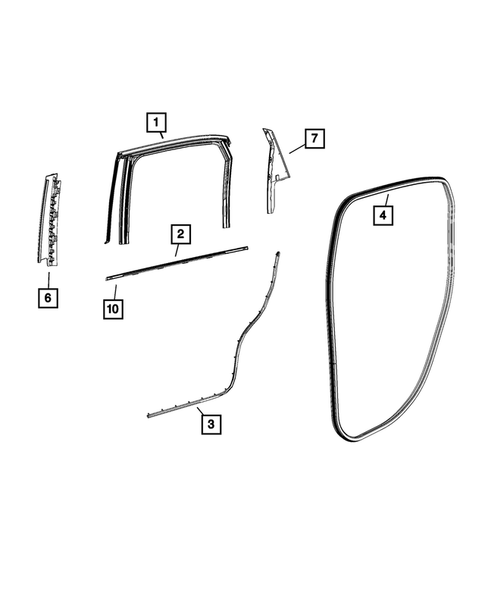 Weatherstrips and Seals for 2015 Fiat 500L #1