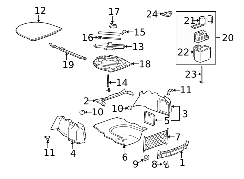 Interior Trim - Rear Body for 2012 Cadillac CTS #0