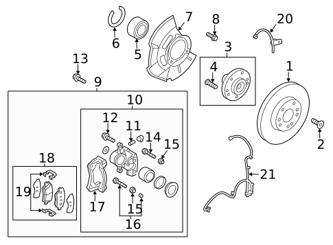 Brake Components for 2016 Hyundai Veloster #1