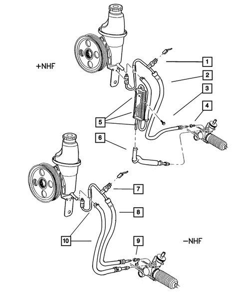 Power Steering Hoses for 2001 Dodge Durango #0