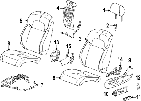 Driver Seat Components for 2025 Honda Civic #1