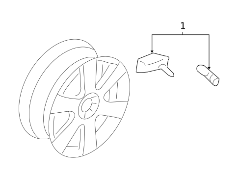 Tire Pressure Monitor Components for 2009 Hyundai Santa Fe #0