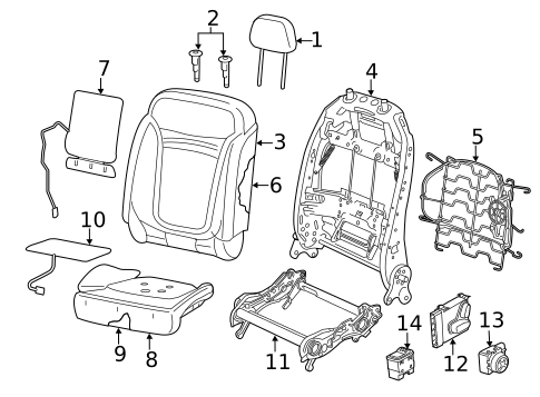 Front Seat Components for 2020 Jeep Renegade #5