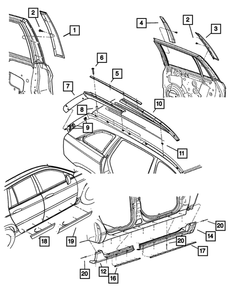 Moldings and Ornamentation for 2004 Chrysler Pacifica #1