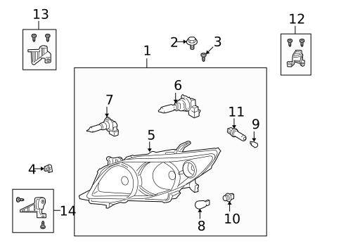 Bulbs - Chassis for 2010 Toyota Corolla #1