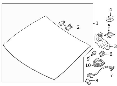 Glass - Windshield for 2018 Mercedes-Benz E43 AMG #2