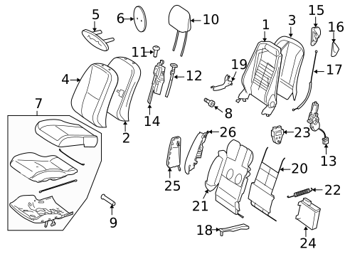 Front Seat Components for 2009 Mercedes-Benz CL 550 #0