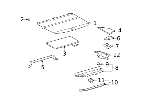 Interior Trim - Rear Body for 2006 Toyota Highlander #1