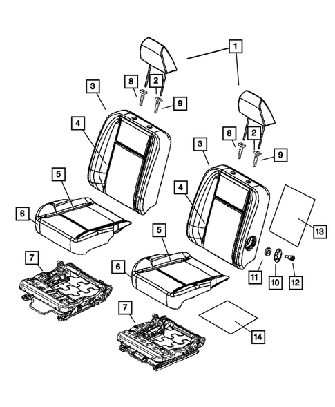 Front Seats - First Row for 2008 Dodge Ram 1500 #7