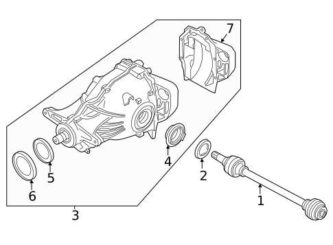 Axle & Differential for 2023 BMW 330i #3