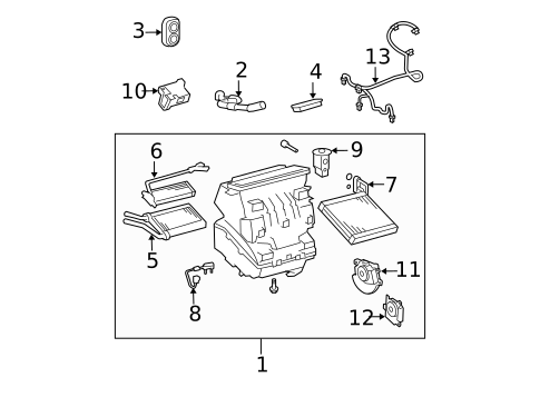 Evaporator & Heater Components for 2011 Toyota Corolla #1