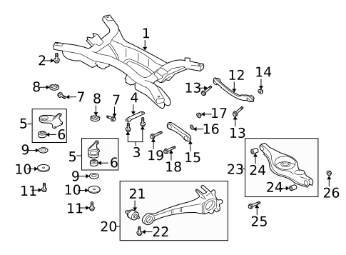 Rear Suspension for 2007 Mitsubishi Outlander #0